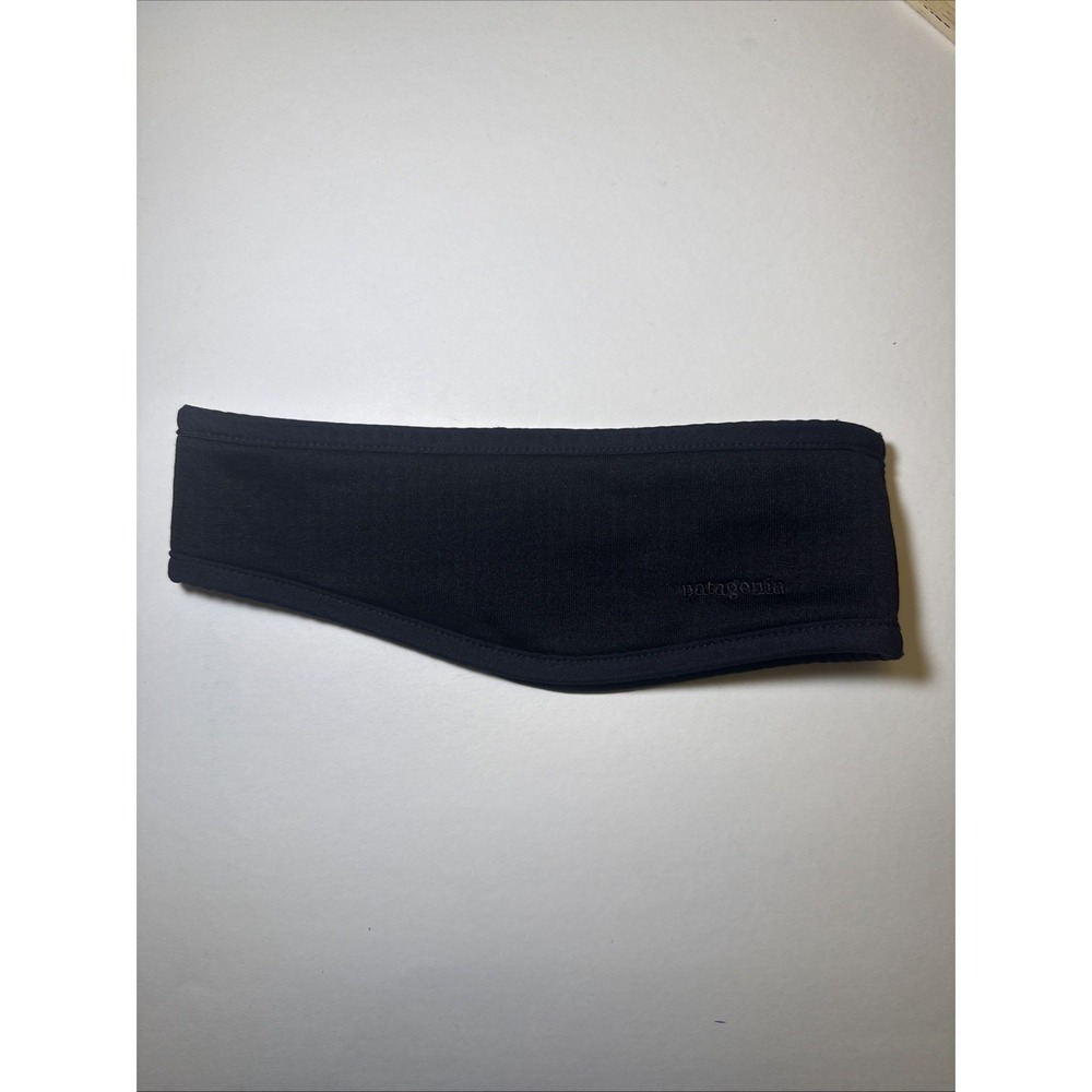 Vintage Black Patagonia Fleece Ear Warmer - Size Large - Polartec Power Dry